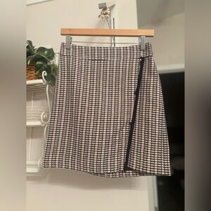 J. Crew Black and Cream A-Line Skirt